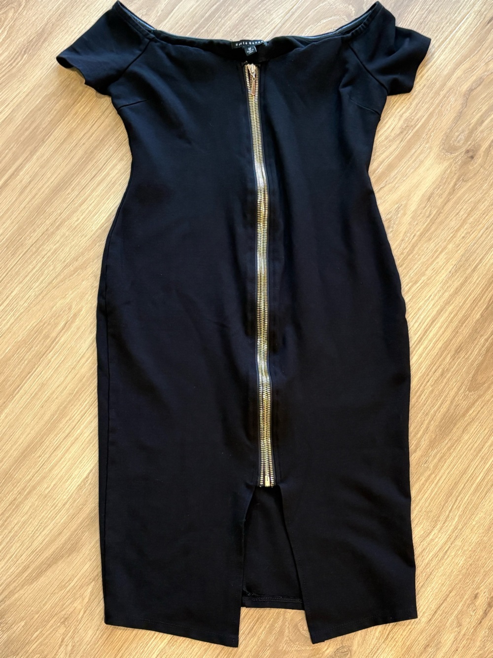 Haute Monde Black Bodycon Midi Dress – Size M